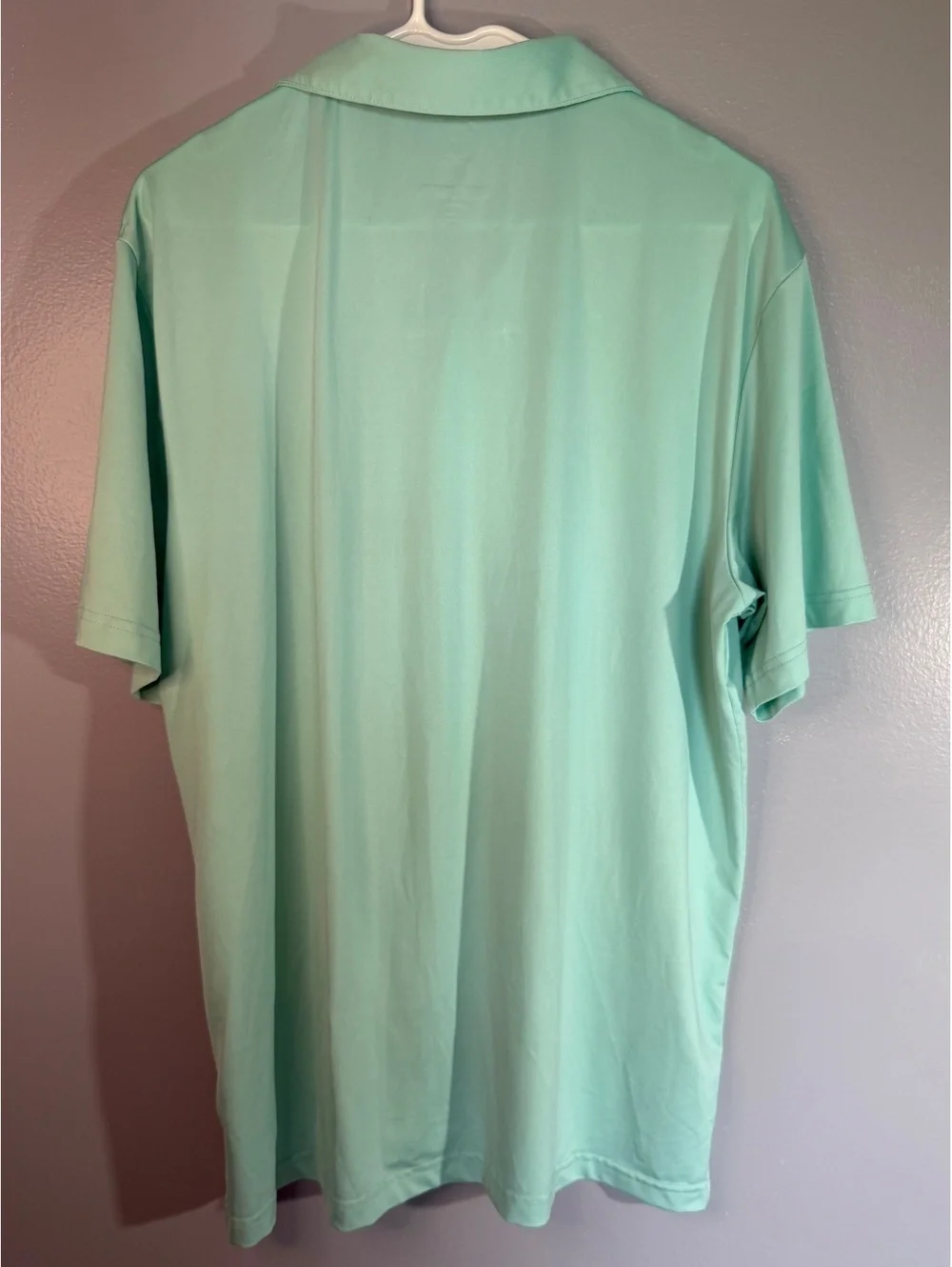 Adidas Men's Golf Polo Shirt Size Large Mint Green Polyester Spandex